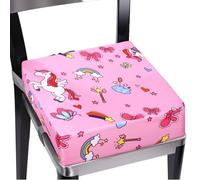 Seduta rialzata per bambini, flessibile, lavabile, smontabile, portatile, con caricatura, per bambini, 2 fibbie di sicurezza, antiscivolo, per la casa, in viaggio