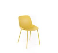 Seduta schienale in Polipropilene con struttura e gambe in metallo MODELLO EVA dimensioni 55x46 xh 79 cm - peso 4,8 colore Senape giallo
