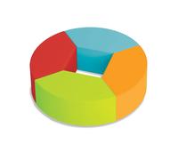 Sedute Morbide Serie Fresh: Composizione Cerchio per Ambienti Educativi Innovativi