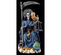 Seduti santa muerte Figura Blu - Fantasy Squartatore Gotico Statua Decorativa 23