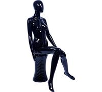 Seduto, FA-6B Modern Egghead bella astratta nero lucido manichino nuovo Femminile Femminile Chic Eurotondisplay (Seduto, FA-6B)