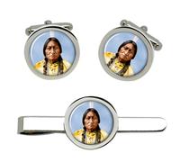 Seduto Toro Gemelli E Fermacravatta Set