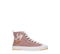 See By Chloé Pink Fabric High Top Sneakers - EU37/US7