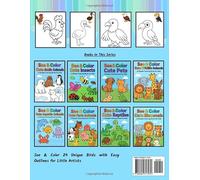 See & Color Cute Birds: A Simple Coloring Book for Kids: 24 Adorable Bird Drawings to Color (The Perfect Coloring Gift for Kids)