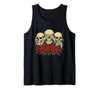 See No Evil Hear No Evil Speak No Evil Skull Roses Canotta