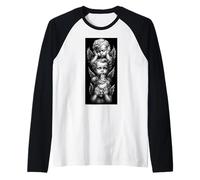 See No Evil Speak No Evil Hear No Evil Angel Baby cherubini Maglia con Maniche Raglan