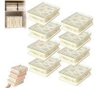 See-Through Closet Organizer Storage Bags- Extra Large Heavy Duty Bags with Zipper for Blankets, Comforters & Seasonal Clothing | Transparent Mesh Design (8Pcs)