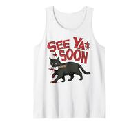 See Ya Soon Dark Cat Meme Design Womens Girls Canotta