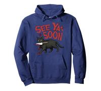 See Ya Soon Dark Cat Meme Design Womens Girls Felpa con Cappuccio
