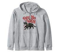 See Ya Soon Dark Cat Meme Design Womens Girls Felpa con Cappuccio