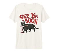See Ya Soon Dark Cat Meme Design Womens Girls Maglietta Premium