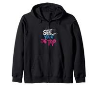 See You at the Top Stamp per gli amanti del discorso Felpa con Cappuccio