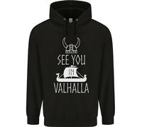 See You IN Valhalla Il Vikings Norreno Odin Bambini Felpa con Cappuccio