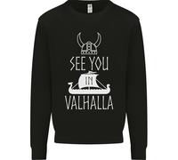 See You IN Valhalla Il Vikings Norreno Odin Bambini Felpa Maglione
