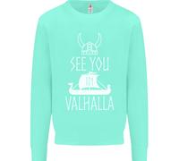See You IN Valhalla Il Vikings Norreno Odin Bambini Felpa Maglione