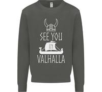 See You IN Valhalla Il Vikings Norreno Odin Bambini Felpa Maglione