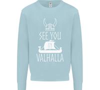 See You IN Valhalla Il Vikings Norreno Odin Bambini Felpa Maglione