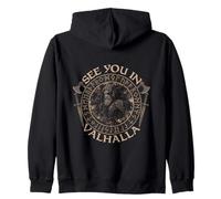 See you in Valhalla - Odin with Hugin or Munin on - Norse Felpa con Cappuccio