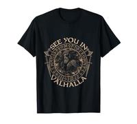 See you in Valhalla - Odin with Hugin or Munin on - Norse Maglietta