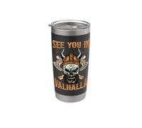 See You IN Valhalla | Thor | Odin | VIKINGS Ragnar Bicchiere termico in acciaio inox doppia parete