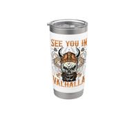 See You IN Valhalla | Thor | Odin | VIKINGS Ragnar Bicchiere termico in acciaio inox doppia parete