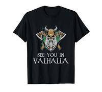 See You in Valhalla - Viking Norway Norse Mythological Maglietta, Uomo, Nero, XXL