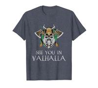 See You in Valhalla - Viking Norway Norse Mythological Maglietta, Uomo, Pervinca, 4XL