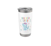 See You Later Alligator Cute Blue Coccodrillo Bicchiere termico in acciaio inox doppia parete