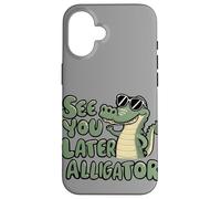 See You Later Alligator Swamp Crocodile Goodbye Reptile Kids Custodia per iPhone 16