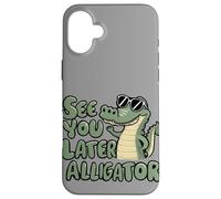 See You Later Alligator Swamp Crocodile Goodbye Reptile Kids Custodia per iPhone 16 Plus