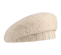 Seeberger Berretto Basco con Bordo a Maglia da Donna Taglia Unica - Beige Chiaro