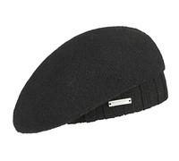 Seeberger Berretto Basco con Bordo a Maglia da Donna Taglia Unica - Nero