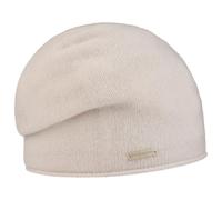 Seeberger Hats Berretto in cashmere bordo arrotolato lavorato oversize beige chiaro Taglia unica