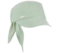 Seeberger Cappellino da Donna Cotton Chambray - Visiera Berretto Piatto Sole con Estate Primavera/Estate - Taglia Unica Verde