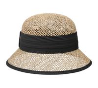 Seeberger Cappello Cloche Paglia Zostera Marina da Sole Cappelli Spiaggia Taglia Unica - Nero