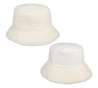 Seeberger Cappello Reversibile Teddy Fur Donna - di Tessuto da Inverno Autunno/Inverno - Taglia Unica Bianco