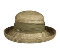 Seeberger Dilara Cappello in Paglia Donna Berretto con Risvolto Taglia Unica - Oliva
