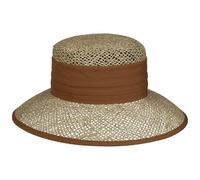 Seeberger Talea Beach Cappello Paglia Donna - di Estivo Cappelli da Sole con Nastro in Grosgrain, pistagna Primavera/Estate Estate - Taglia Unica Marrone