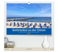Seebrücken an der Ostsee - Aufs Meer laufen und die frische Ostseebrise genießen (hochwertiger Premium Wandkalender 2026 DIN A2 quer), Kunstdruck in ... Seebrücken an der deutschen Ostseeküste