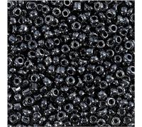 Seed Beads rocaille, 8/0 dimensioni, dimensioni del foro 0,6-1,0 mm, 25 g, nero metallico