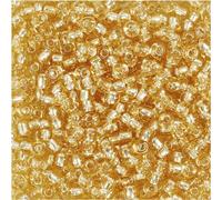 Seed Beads rocaille, 8/0 dimensioni, dimensioni del foro 0,6-1,0 mm, 25 g, oro