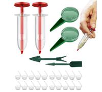 Seeder Spreader Small Gardening Tool Manual Seeders Planter with Dibber Sowing Dispenser for Carrots, Radishes, Lettuce, and Vegetable Seeds, Precision Planting for Home Garden & Farm Use