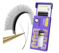 SEEDEW 2D Extensions Ciglia, Curvatura C 0,07mm MIX8-15mm, 12 File/Vassoio, Forma Y, Prefabbricate Naturale Soffici Ciglia Innestate per Estetiste, Centri Estetici(Y2D-Nero-0,07-C-MIX8-15mm) Tipo: Y2D