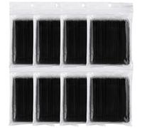 SEEDEW 800 Pezzi Micro Tamponi, Cotton Fioc da 10 cm, Strumenti per Ciglia e Mascara, Spazzole Multifunzionali in Microfibra di Plastica per la Rimozione e la Pulizia (Confezione Semplice) (Nero)