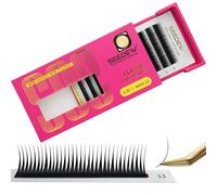 SEEDEW Prefabbricate Bagnate Extension Ciglia, 0,07mm D MIX8-15mm, 12 File/Vassoio, Classiche Individuale Punta Naturale, Ciglia Innestate per Estetiste, Centri Estetici (Wet-Nero-0,07-D-MIX 8-15mm)