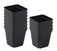 Seedling Pots With Drainage Holes For Vegetables Plants Seedlings | Pots For Seedlings | Black Square Seedling Cups 50pcs Starrter Po ts,plant Starter P0ts Organic Plant Starter P0ts Kit Pl-ant Starrt