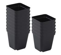 Seedling Pots With Drainage Holes For Vegetables Plants Seedlings | Pots For Seedlings | Black Square Seedling Cups 50pcs Starrter Po ts,plant Starter P0ts Organic Plant Starter P0ts Kit Pl-ant Starrt