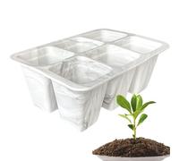 Seedling Tray - 6-Cell Silicone Plant Growing | Reusable Starter Tray, Flexible Durable Design For Indoor Gardening Seed Germination With Greenhouse Home Planting Scenario