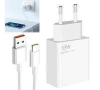 Seefey Caricabatterie per Xiaomi Ricarica Rapida, 33W Caricabatterie Rapido con Cavo USB C Compatibile con Xiaomi 12/10T/13T/14T/11 Lite/Pad 7 Pro Redmi Note 11/12/13/14 POCO X7 Pro/M5/F2/X6/F3 2M