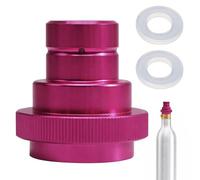 Seefey CO2 Quick Connect, adattatore Quick Connect per soda compatibile con Duo/Terra/Art,Quick Connect CO2 cilindro 425 g, 60 l, filettatura trapezoidale TR21-4, rosa (con guarnizione)